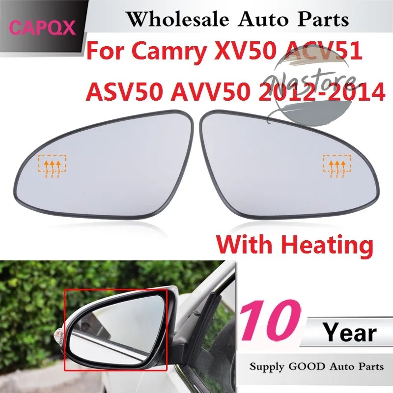 並行輸入品 CAPQX ヒーター付き トヨタ カムリ XV50 ACV51 ASV50 AVV50 2012-2016 サイドバックミラー ガラスミラーレンズ_3