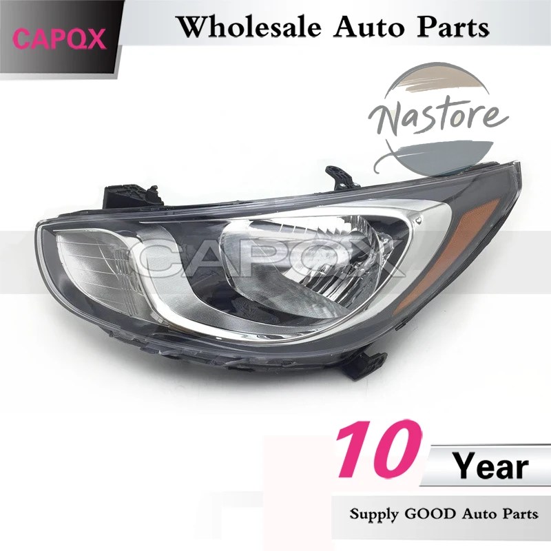 並行輸入品 CAPQXブランド フロントバンパーヘッドライト ヒュンダイアクセント 2011-2014 USバージョン ヘッドライト ヘッドランプ ヘッドランプ_2