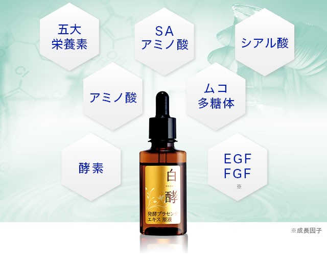 白酵プラセンタ原液 30mL 1本 発酵プラセンタ 美容液 (PG00001-HK-NN