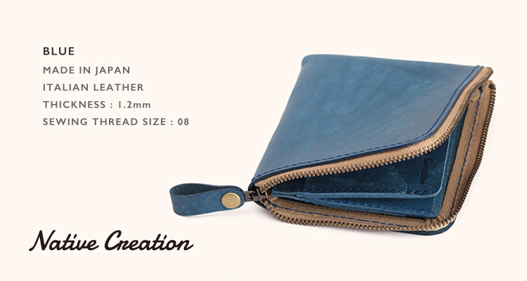 【イタリアンレザー】本革L字ファスナー薄型 ミニ財布 パステル かわいい 小銭入れ カード 小さい うすい 日本製 本革 ギフト プレゼント GIFT |  | 02