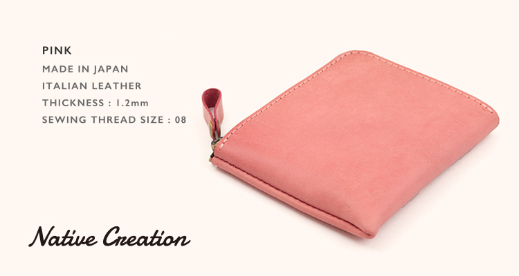 【イタリアンレザー】本革L字ファスナー薄型 ミニ財布 パステル かわいい 小銭入れ カード 小さい うすい 日本製 本革 ギフト プレゼント GIFT |  | 04