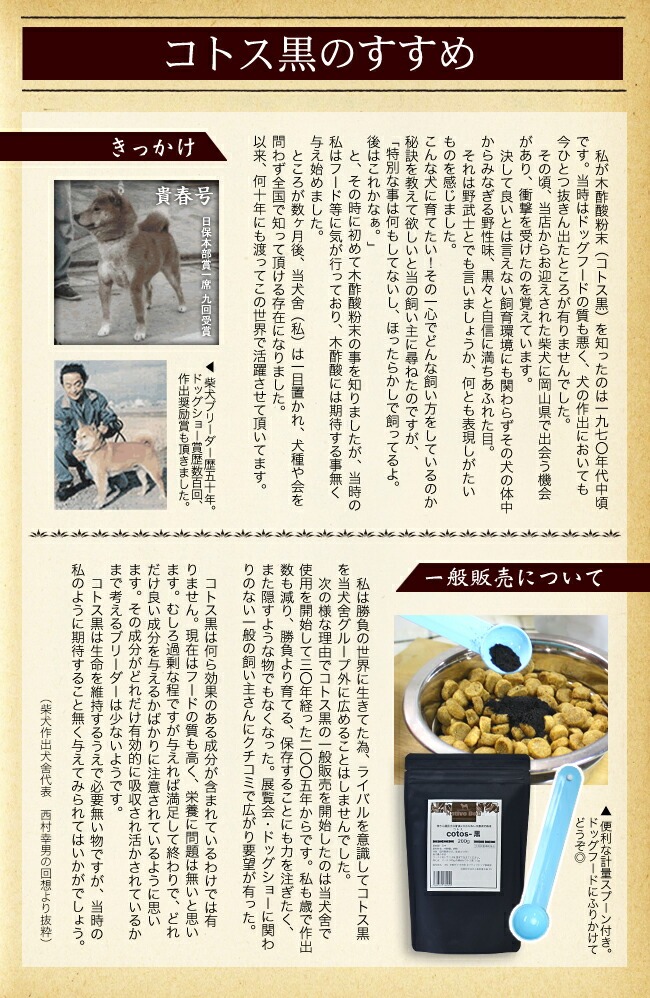 コトス黒　コラム