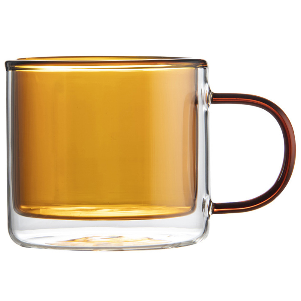 ステンドグラス コーヒーカップ 二重ガラスカップ マグカップ 耐熱2層手吹き製作グラス かわいいレトロデザイン グラス カラーグラス コップ 耐熱ガラス｜nattyandco｜02