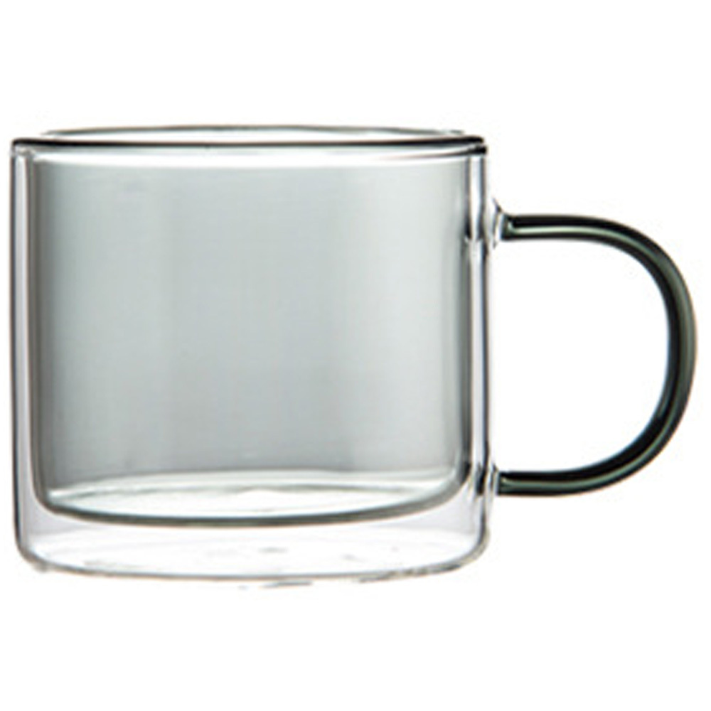 ステンドグラス コーヒーカップ 二重ガラスカップ マグカップ 耐熱2層手吹き製作グラス かわいいレト...