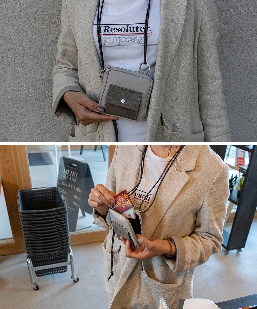 マルチケース 日本製 ポーチ スマホ収納機能 カードケース ミニ財布