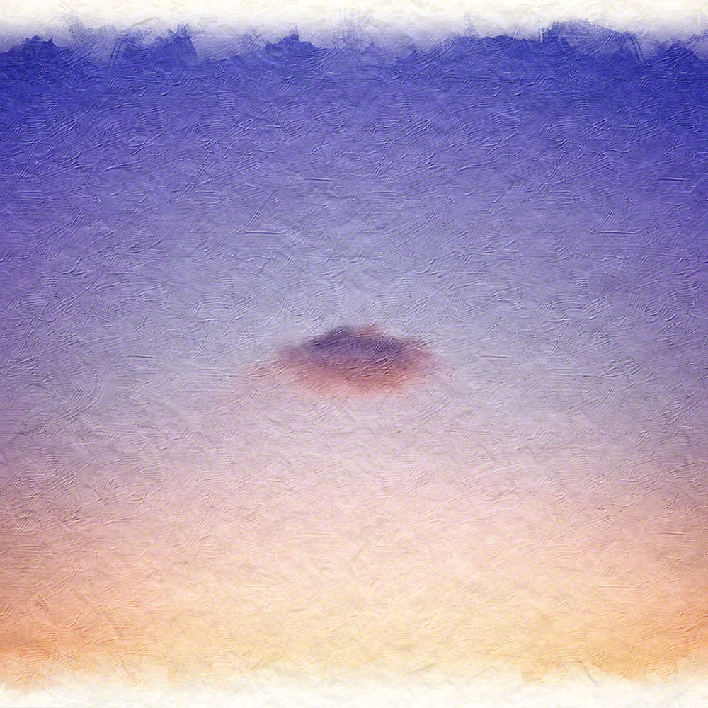 油絵 『 紫な景色 』海 雲 月 風景画 丸型キャンバス | paltabuena.cl