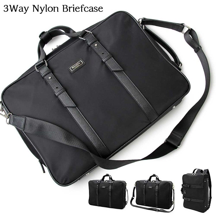 アウトレット販売品 ビジネスバッグ 3way ブリーフケース 撥水加工 メンズ リュック ショルダー 通勤 通学 バッグ ファイル オフィスカジュアル ナイロンバッグ 日本安い Ssl Daikyogo Or Jp