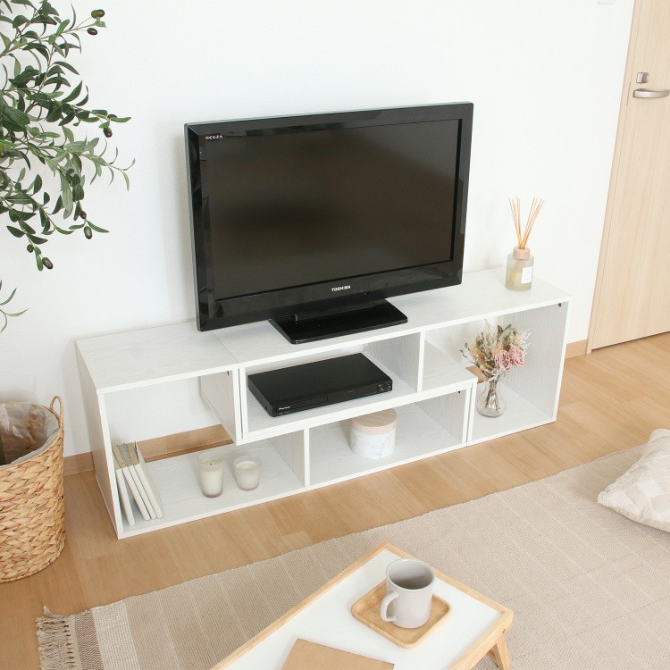 l system　テレビボード L字 伸縮 テレビボード 幅105〜201cm テレビ台 デザイン ローボード