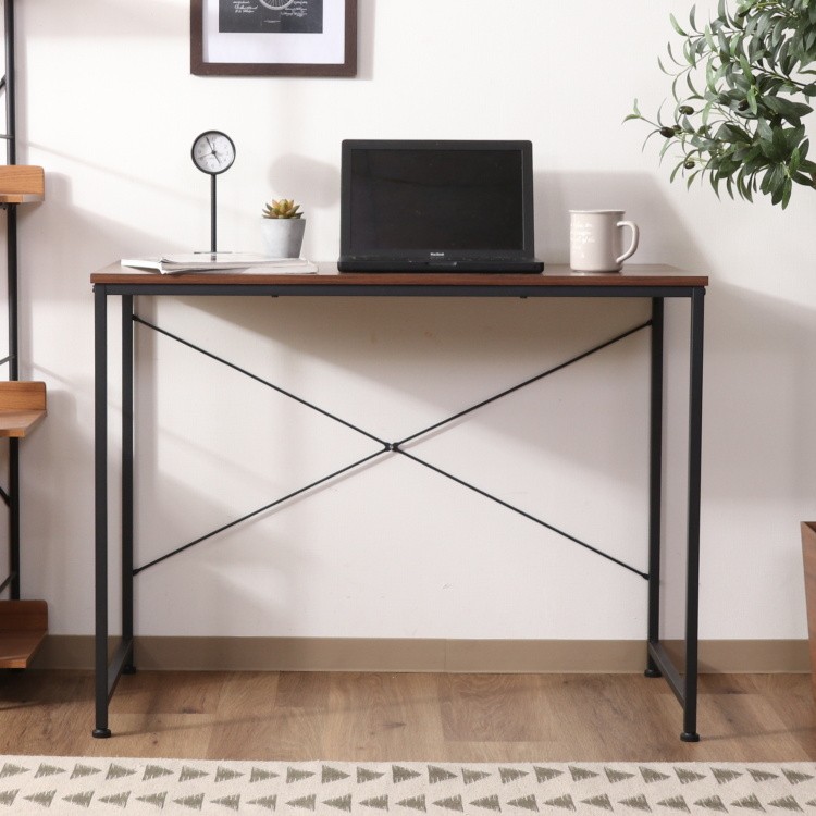 ワーク デスク 幅95cm フラット デザイン 平机 コードスリット