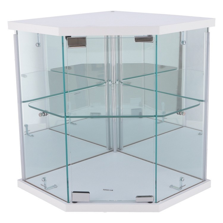 卓上 コーナー ガラス コレクションケース 幅35cm ディスプレイ ガラス