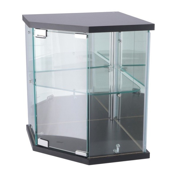卓上 コーナー ガラス コレクションケース 幅35cm ディスプレイ ガラス