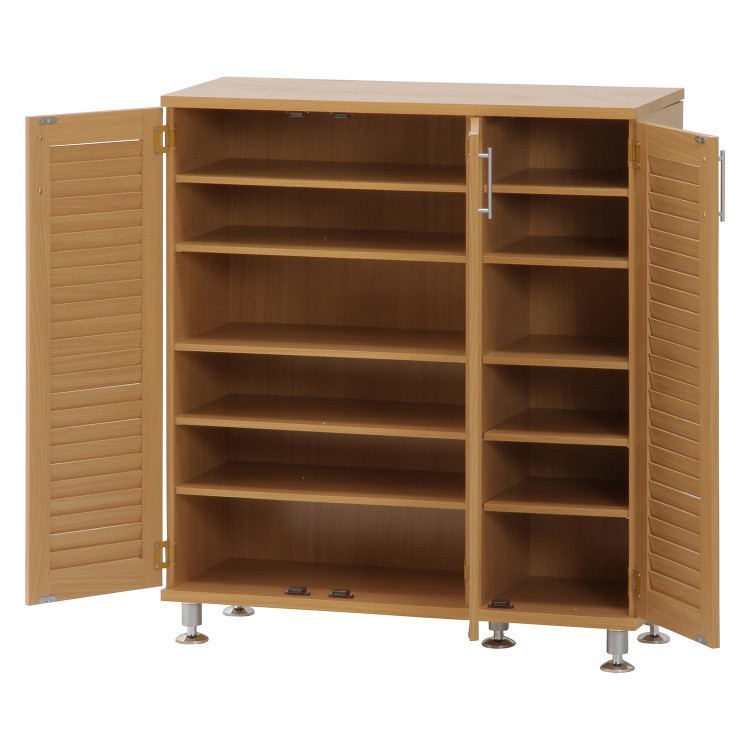 シューズボックス ワイド 幅90.5cm 下駄箱 脚付 玄関 シューズ 靴 可動