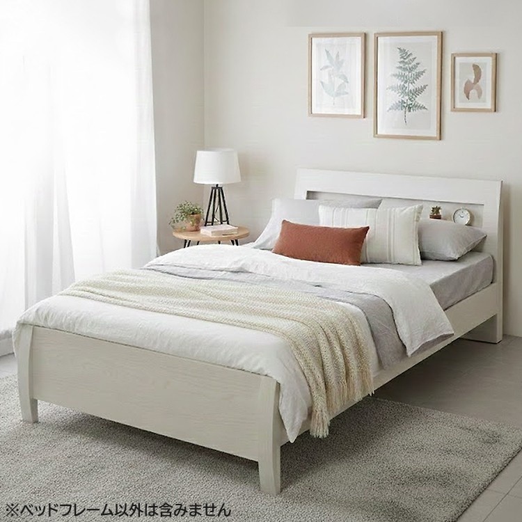 セミダブル ベッド フレーム 単品 ストーン調 木目調 デザイン すのこ 