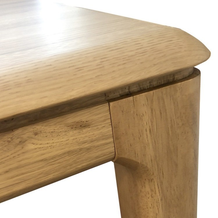 ダイニングテーブル 幅140cm 無垢材 木目 カフェ テーブル 丸角 