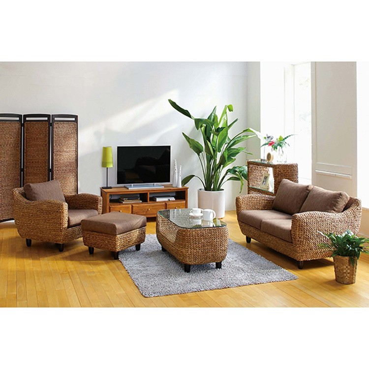 31 割引最上の品質な アジアンテイストリビングテーブルラタン天板強化ガラスリゾートデザインローテーブル デスク テーブル 家具 インテリア Urbanfarminginstitute Org