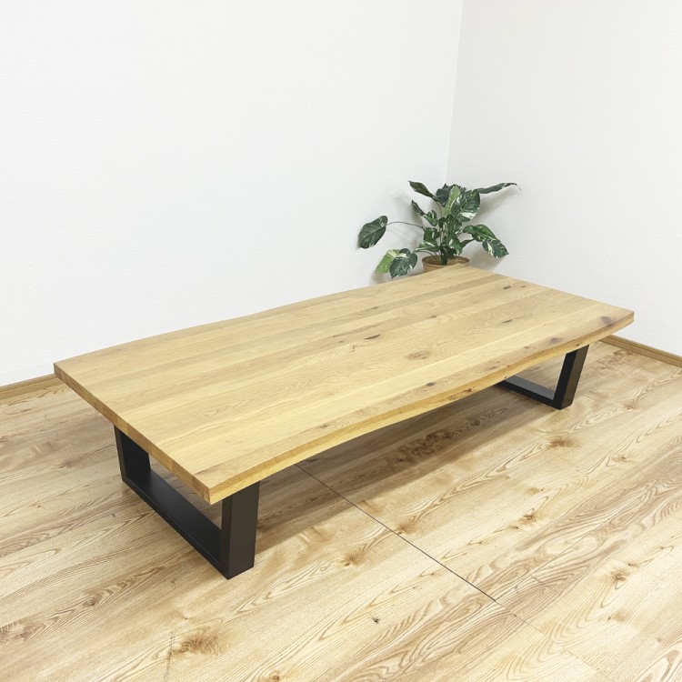 一枚板 テーブル ローテーブル 木製 家具 Ju072 一枚板風 リビングテーブル 幅180cm センター ロー テーブル 座