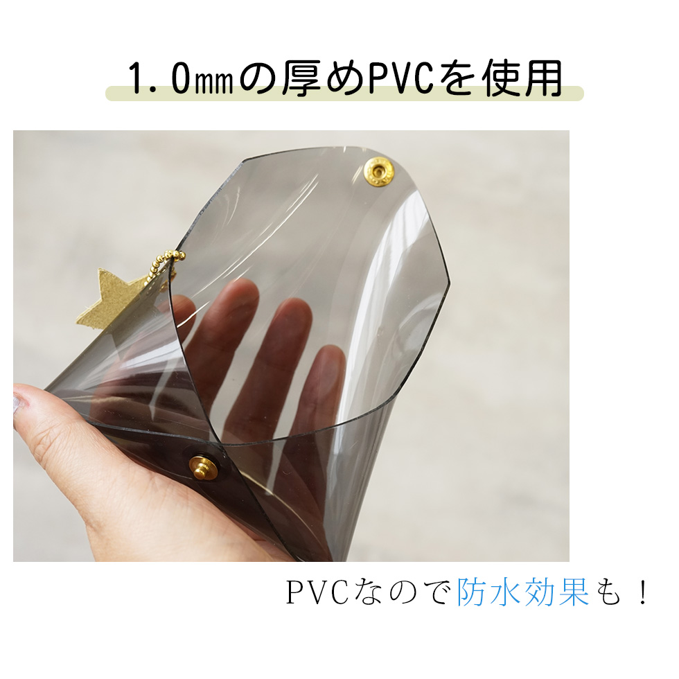 カードケース レディース 星 本革 クリア hoshinootoブランド [Orion