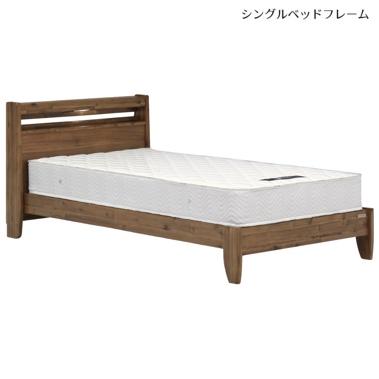 未来商会 ダブルベッド ベッドフレーム 棚付き すのこベッド おしゃれ