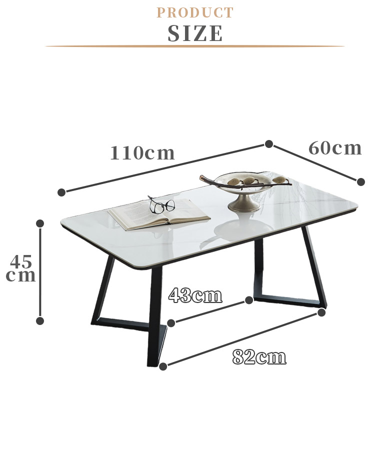 センターテーブル セラミックトップ 長方形 セラミック おしゃれ 幅110cm 北欧 角丸 モダン テーブル 110cm セラミックテーブル MDFボード アジャスター付き
