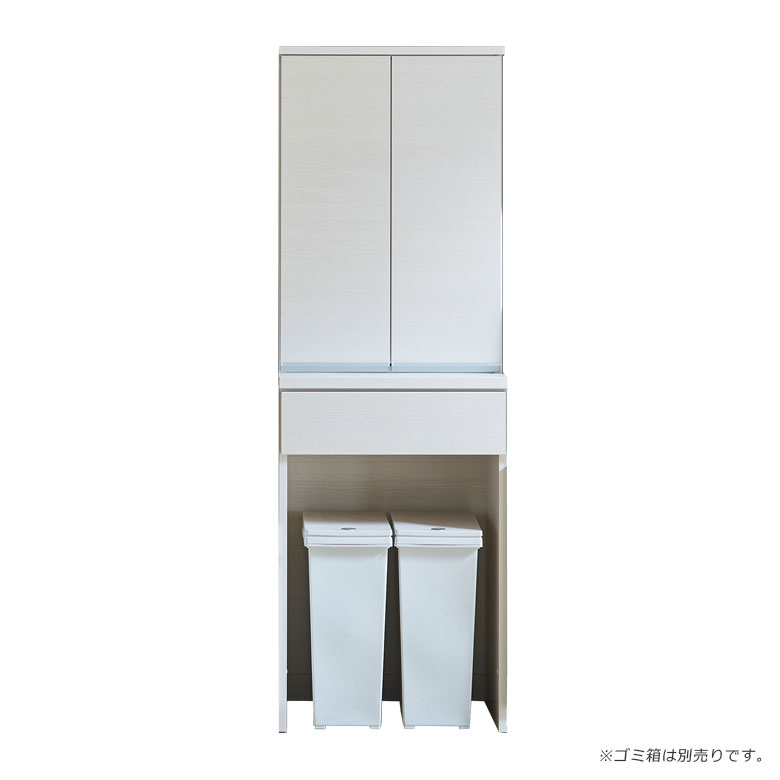 キッチンボード キッチン収納 食器棚 スリム 幅60cm 引き出し収納 オープン収納 開き扉収納 ゴミ箱収納 60cm幅 オープンボード 国産 日本製 収納 引出し収納_2