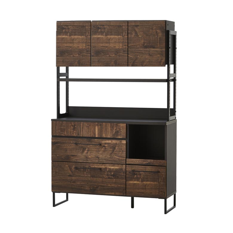 未来商会 キッチン収納 食器棚 幅120cm キッチンボード レンジ台