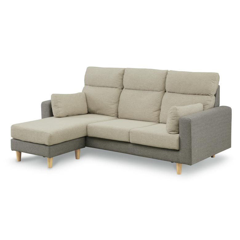 ソファ 3人掛け カウチソファ ソファー おしゃれ 3人掛けソファ カウチ 幅195 ファブリック sofa 3P シリコンフィル ウレタン ウェービングベルト_1