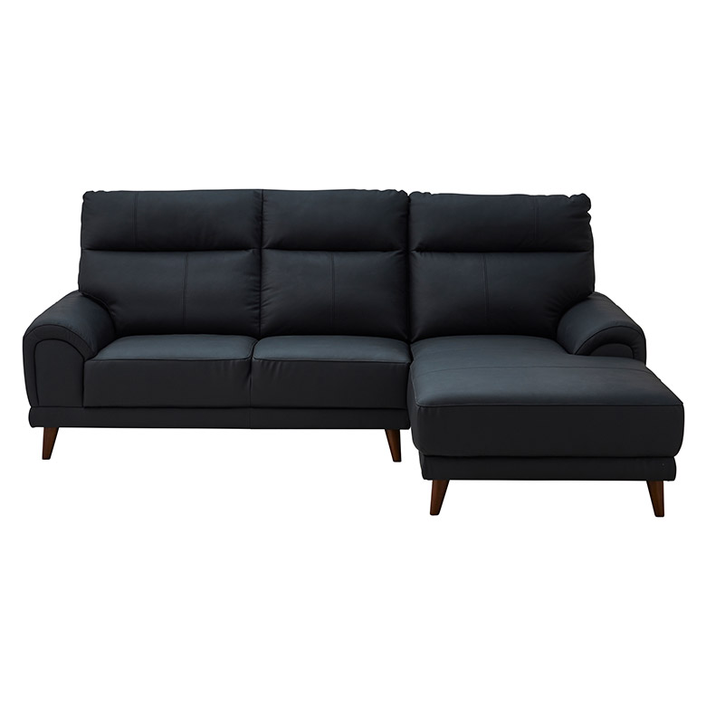 本革 ソファー カウチソファ ハイバックソファ 3人掛け レザー 革 ブラック 黒 肘付き ワイド 大型 おしゃれ モダン シンプル