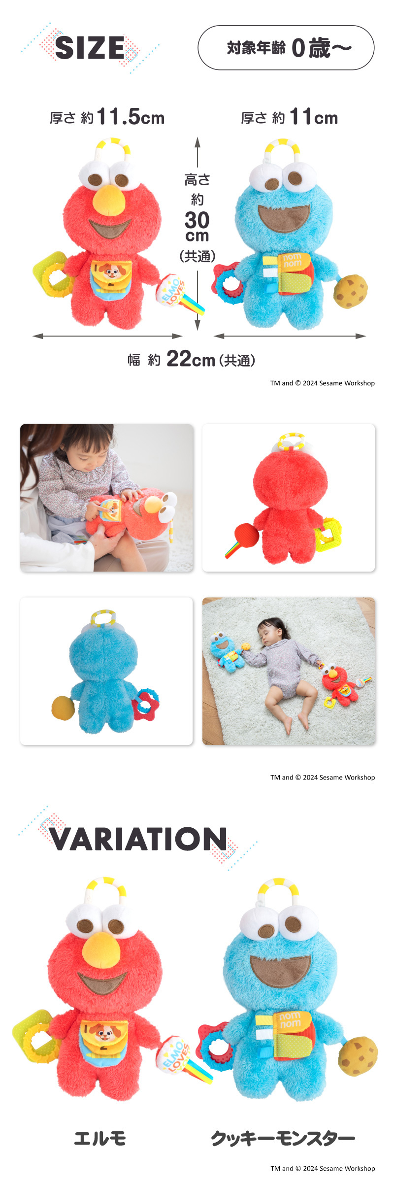 Sesame Streetアクティビティトイ クッキーモンスター 日本育児