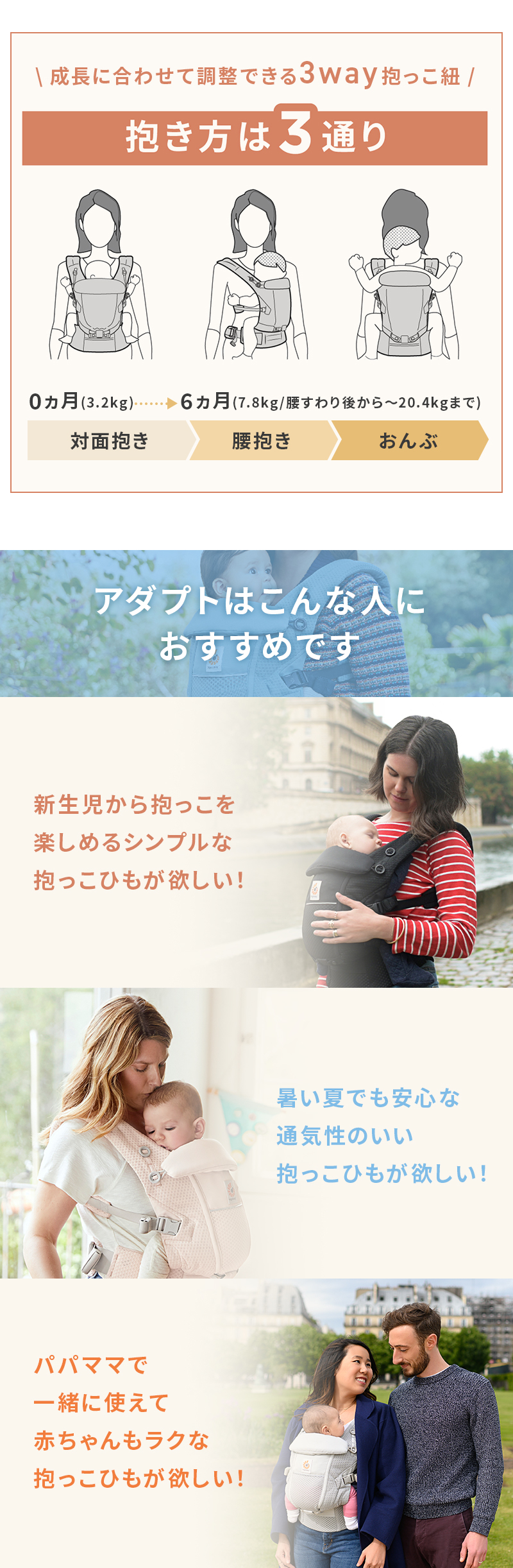 ergobaby エルゴ アダプト ソフトフレックス ミッドナイトブルー