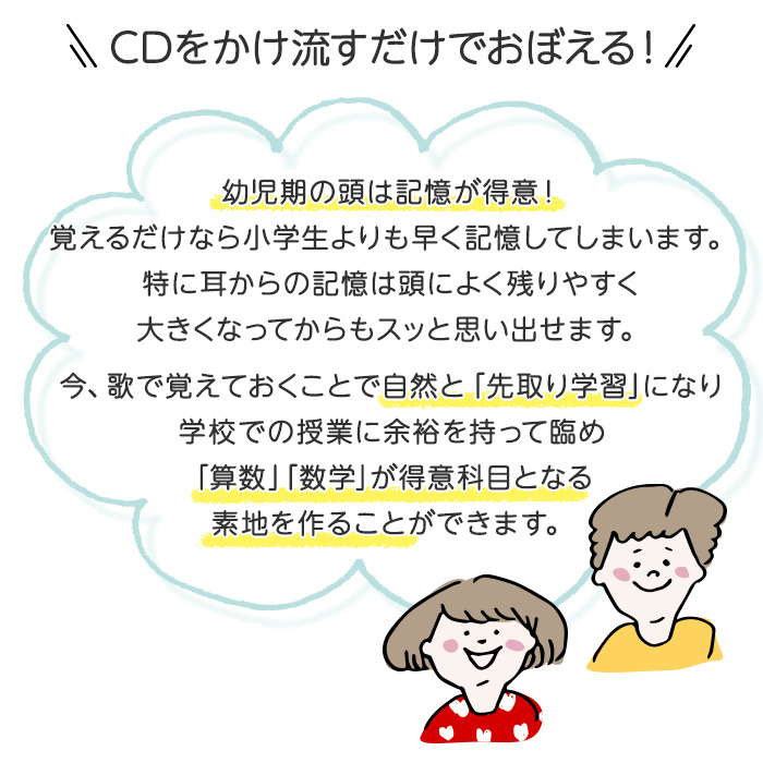 七田式 学習ソング きいて うたって かけざん 九九のうた CD かけざんチャート しちだ・教育研究所 3歳〜 : u941713 :  ナチュラルベビー Natural Baby - 通販 - Yahoo!ショッピング