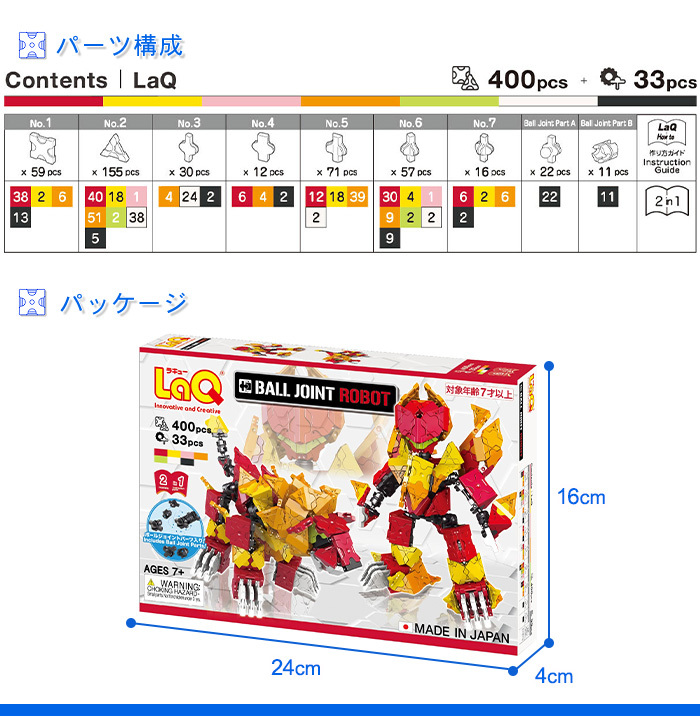 LaQ ラキュー ボールジョイント ロボット 知育玩具 ブロック