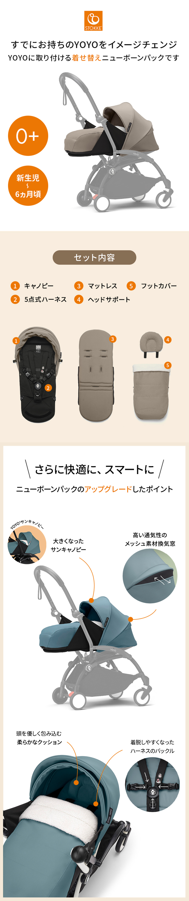 ストッケ YOYO 0+ ニューボーンパック Stokke YOYO専用 ヨーヨー
