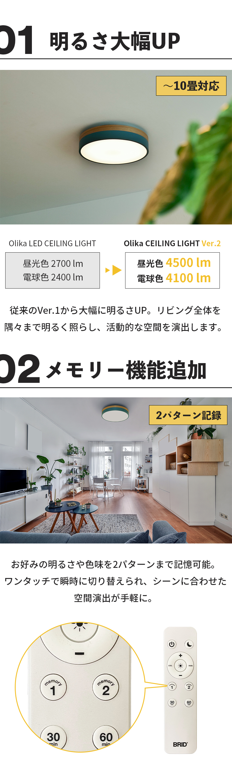 BRID ブリッド OLIKA LED CEILING LIGHT Ver.2 オリカ LEDシーリング