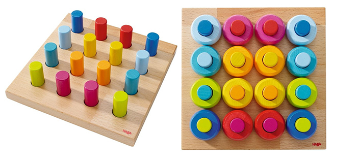 HABA ハバ社 カラーリングのペグ遊び 木のおもちゃ 木製 知育 ベビー