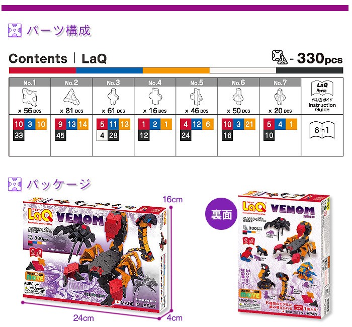 LaQ ラキュー アニマルワールド 危険生物 知育玩具 ブロック おもちゃ