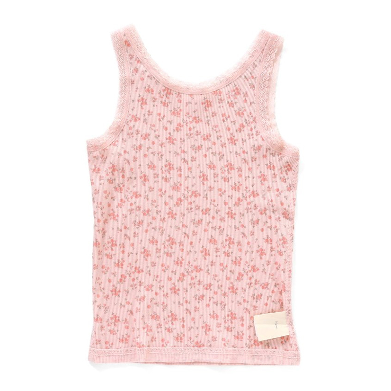 Ampersand アンパサンド GIRLSキャミソール アイボリー ブルー ベビーピンク インナー 花柄 肌着 キッズインナー 2WAY