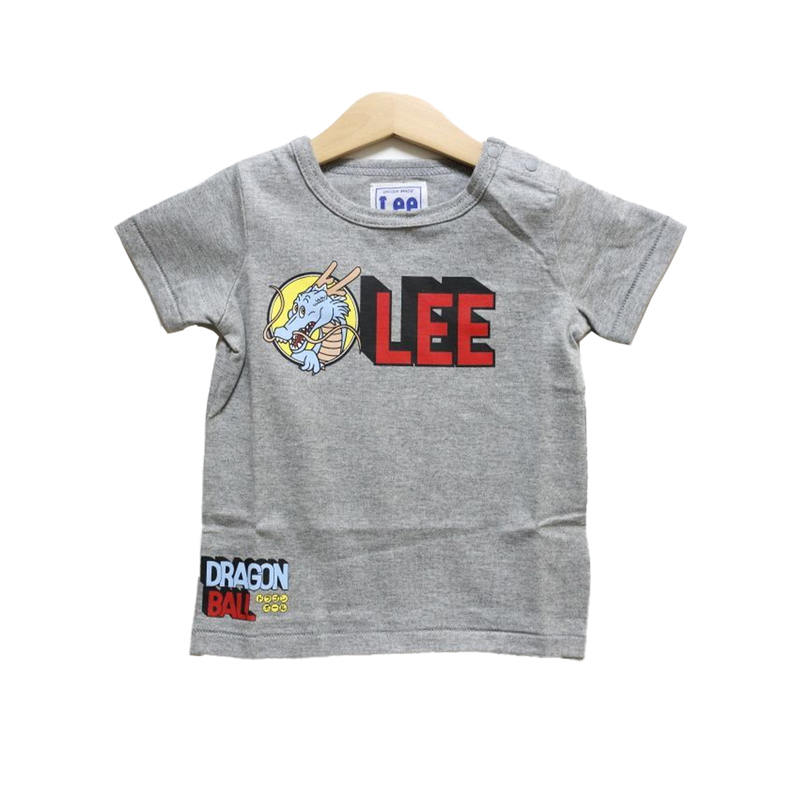 Lee×ドラゴンボール Tシャツ 赤ロゴ 黒ロゴ ホワイト グレー 80 100 110 120 ティーシャツ トップス キッズ 子供 夏服