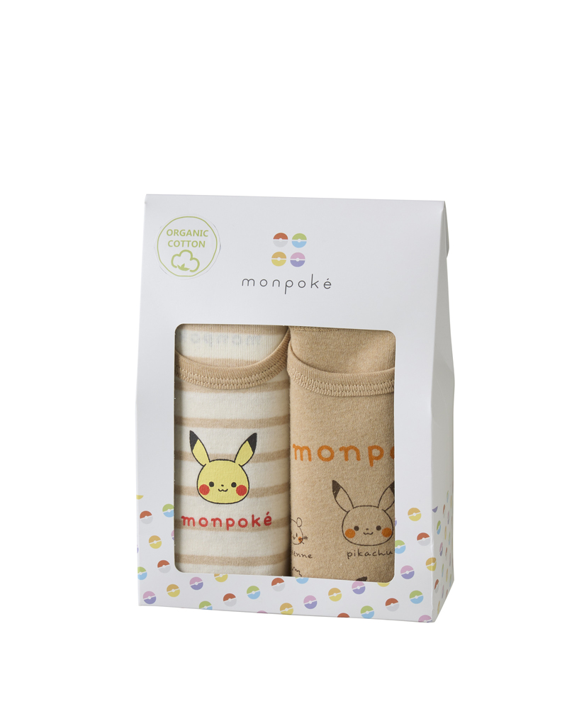 モンポケ 半袖ボディミニ2P 赤ちゃん ベビーウェア オーガニック
