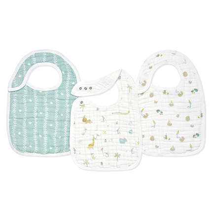 エイデンアンドアネイ aden+anais モスリン オーガニック スナップ付きビブ よだれかけ 3枚入り ビブ よだれかけ 出産準備 出産祝い ギフト 赤ちゃん 簡単ケア |  | 01