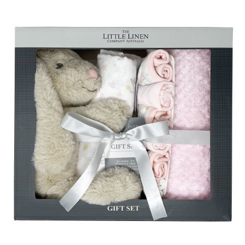 The Little Linen Company リトルリネンカンパニー ボックス ギフトセット ぬいぐるみ ブランケット 出産祝い