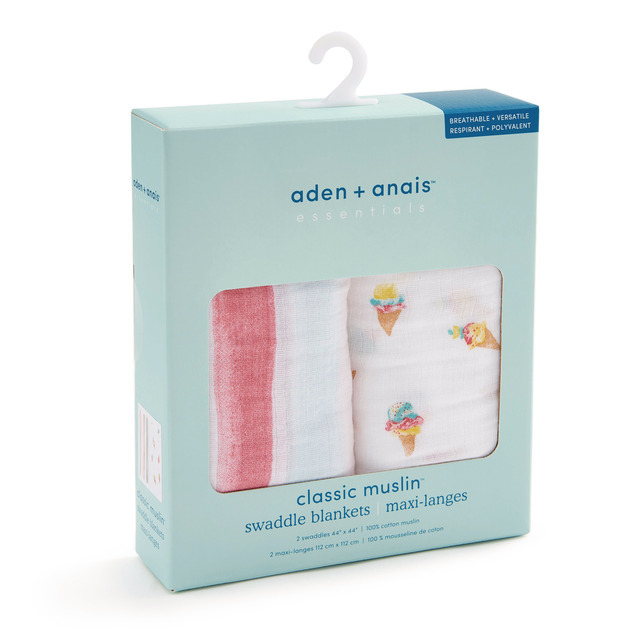 エイデンアンドアネイ エッセンシャルズ aden+anais essentials モスリン スワドル 2枚入り おくるみ ブランケット 出産祝い 出産準備 ギフト プレゼント |  | 01