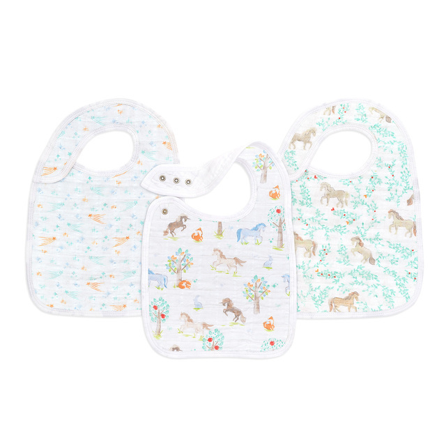 エイデンアンドアネイ aden+anais モスリン オーガニック スナップ付きビブ よだれかけ 3枚入り ビブ よだれかけ 出産準備 出産祝い ギフト 赤ちゃん 簡単ケア |  | 02