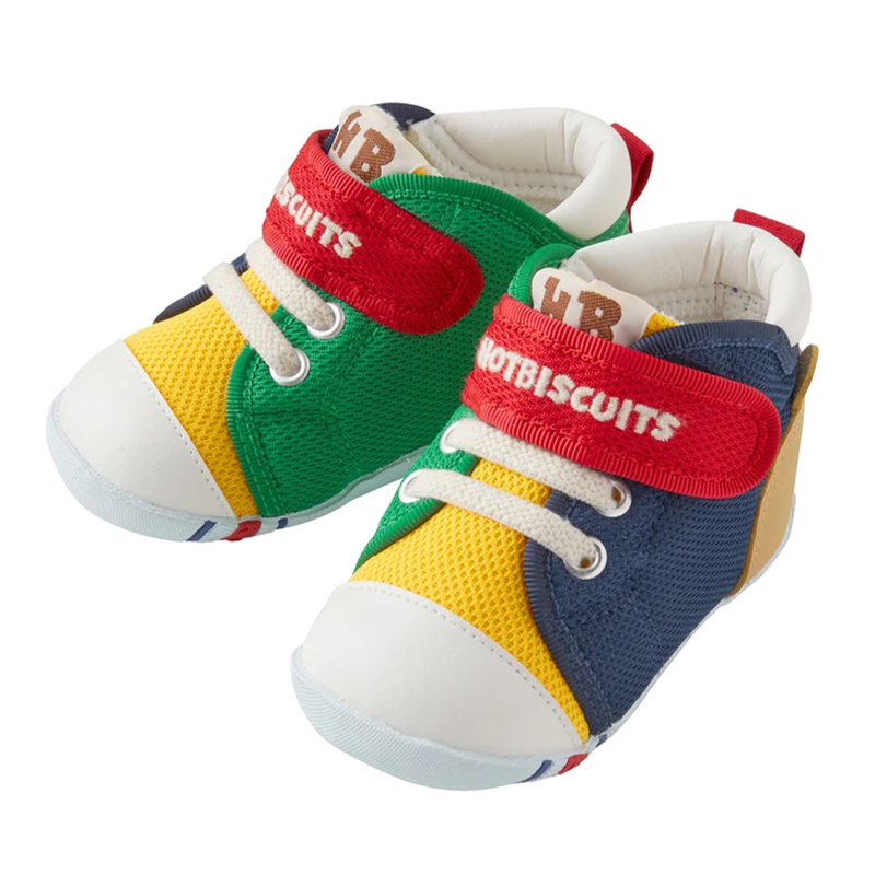 ミキハウス ホットビスケッツ mikihouse HOT BISCUITS かかとにお顔 ファーストベビーシューズ マルチ 12〜13.5cmの画像