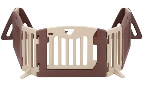 日本育児 キッズパーテーション カラフル ブラウン ベビーゲート