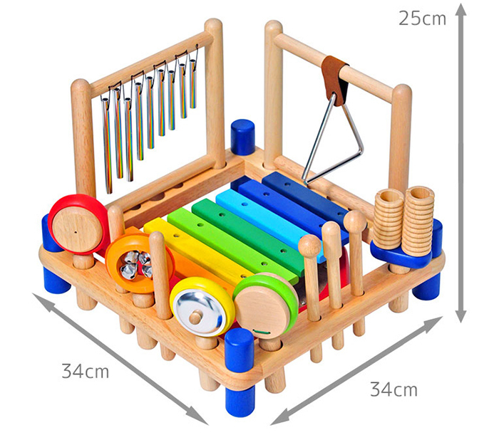 木のおもちゃ ミュージックステーション おもちゃ 誕生日 ギロ 音の出るおもちゃ 玩具 プレゼント ディズニーパズル トライアングル 男の子 出産祝い  知育玩具 子供 知育 木 女の子 幼児 ベル アイムトイ 太鼓 木琴 おしゃれ 木製 教育 楽器