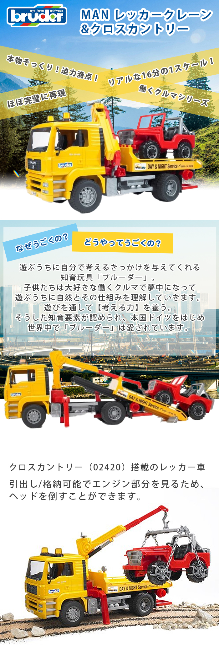 bruder ブルーダー MAN レッカークレーン＆クロスカントリー
