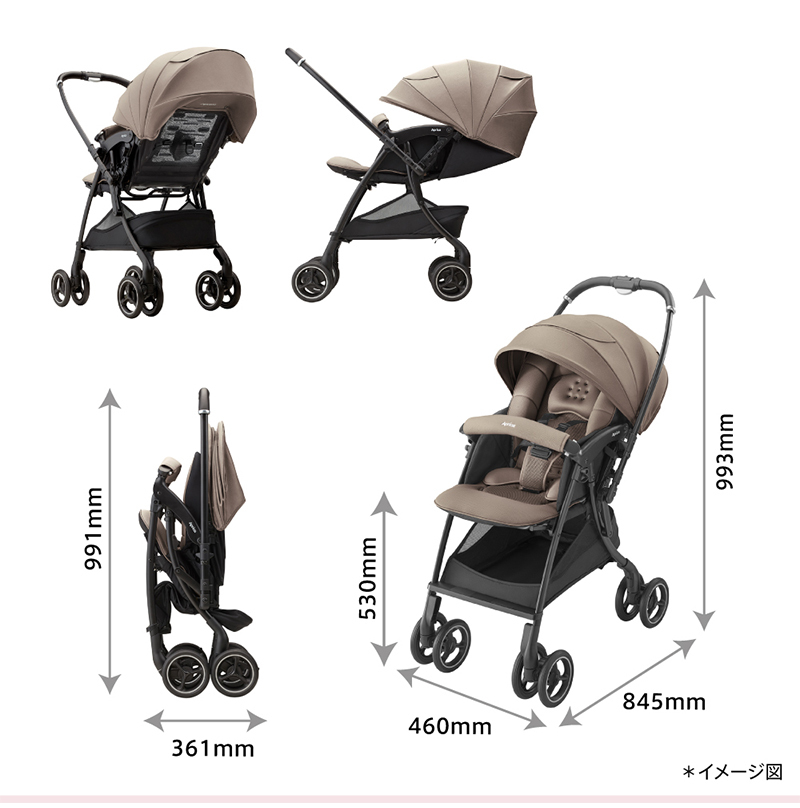 アップリカ ベビーカー a型 ラクーナ クッション AH ベージュ