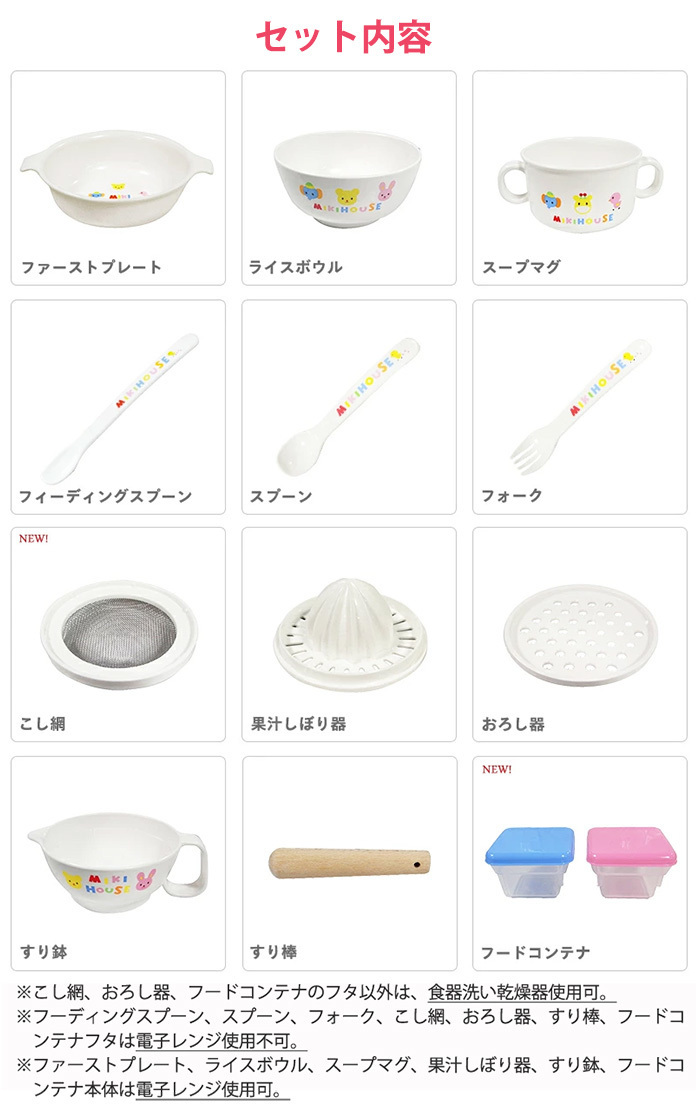ミキハウス Mikihouseテーブルウェアセット 食器セット 日本製 離乳食