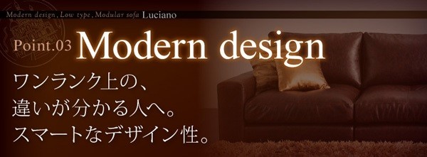 ローソファー 1人掛け おしゃれ モジュール ローソファ Luciano