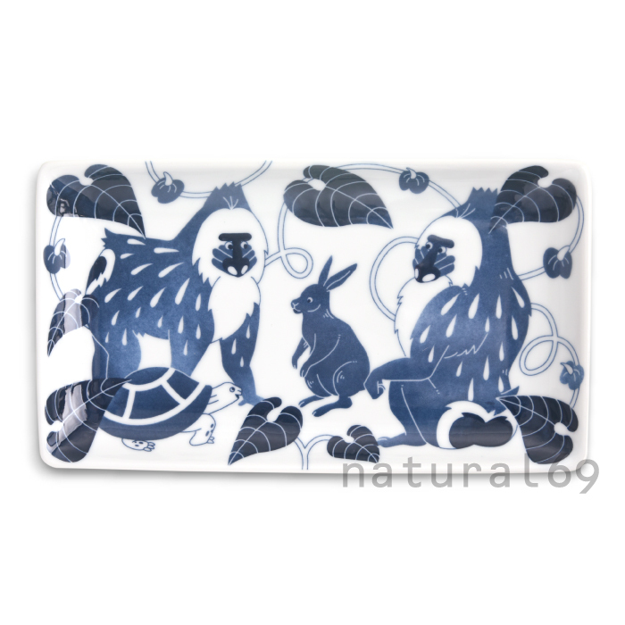 natural69 和食器 おしゃれ波佐見焼 角皿 ナチュラル69 染付古波佐見